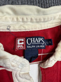 Chaps Ralph Lauren Red Striped Rugby Shirt (L)