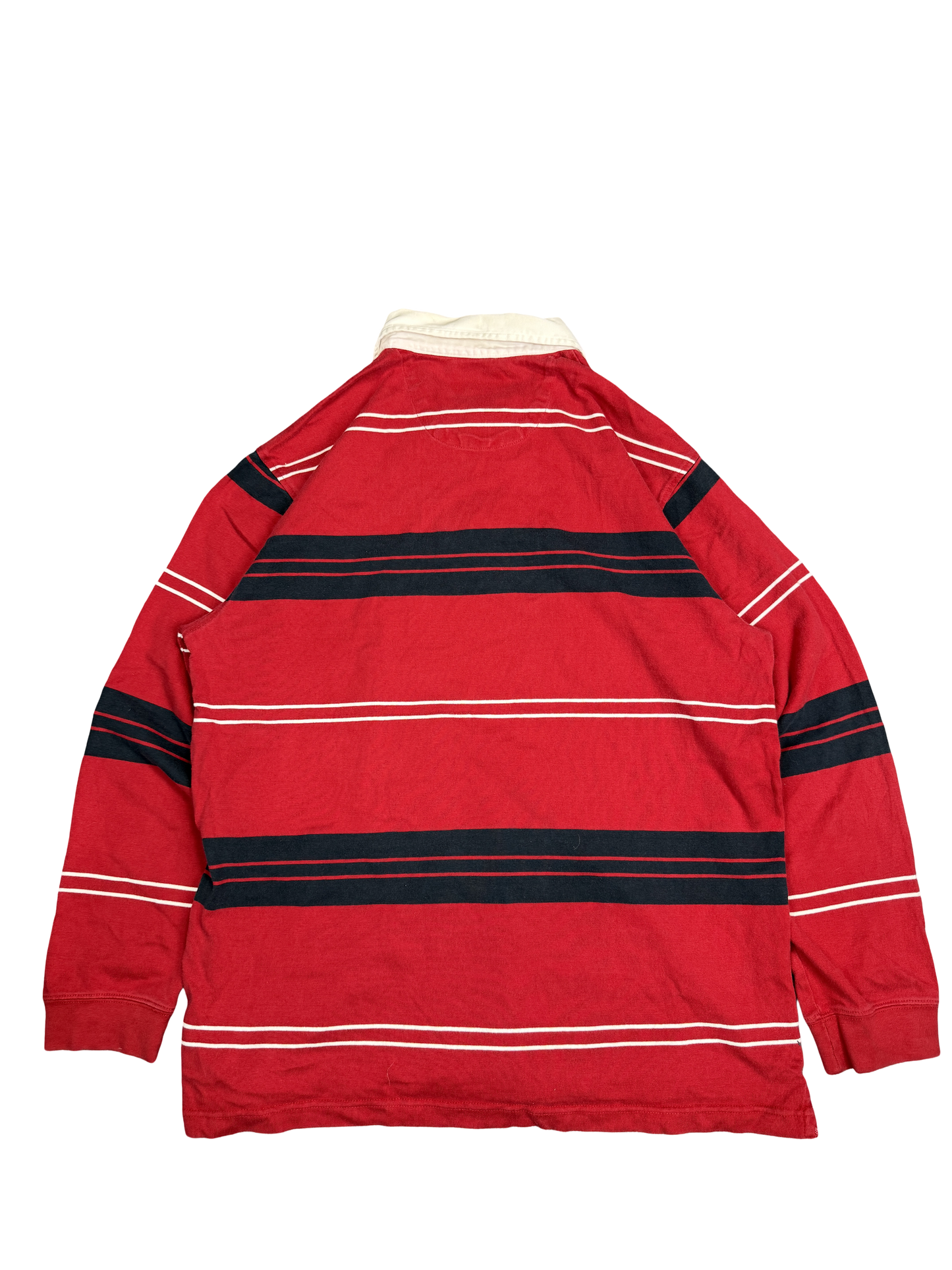 Chaps Ralph Lauren Red Striped Rugby Shirt (L)