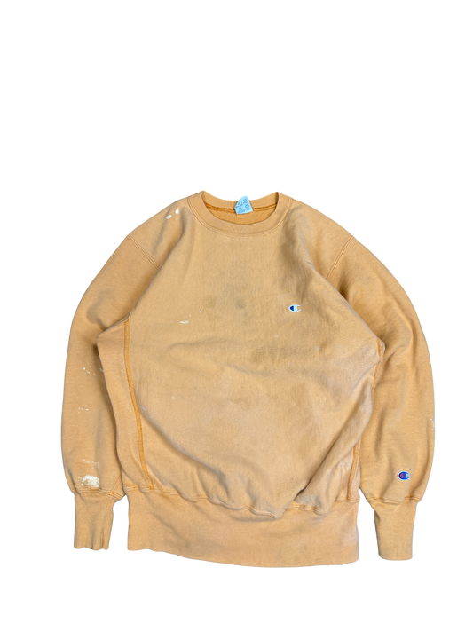 1990s Champion Reverse Weave Orange Sweatshirt (L)