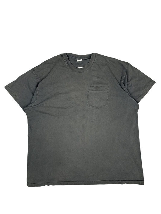Faded Black Pocket T-Shirt (2XL)
