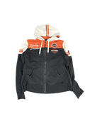 Harley-Davidson Orange & Black Hooded Zip Sweatshirt (M)