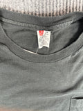Hanes Black Pocket T-Shirt (L)
