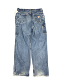 Carhartt Distressed Denim Work Pants (38x32)
