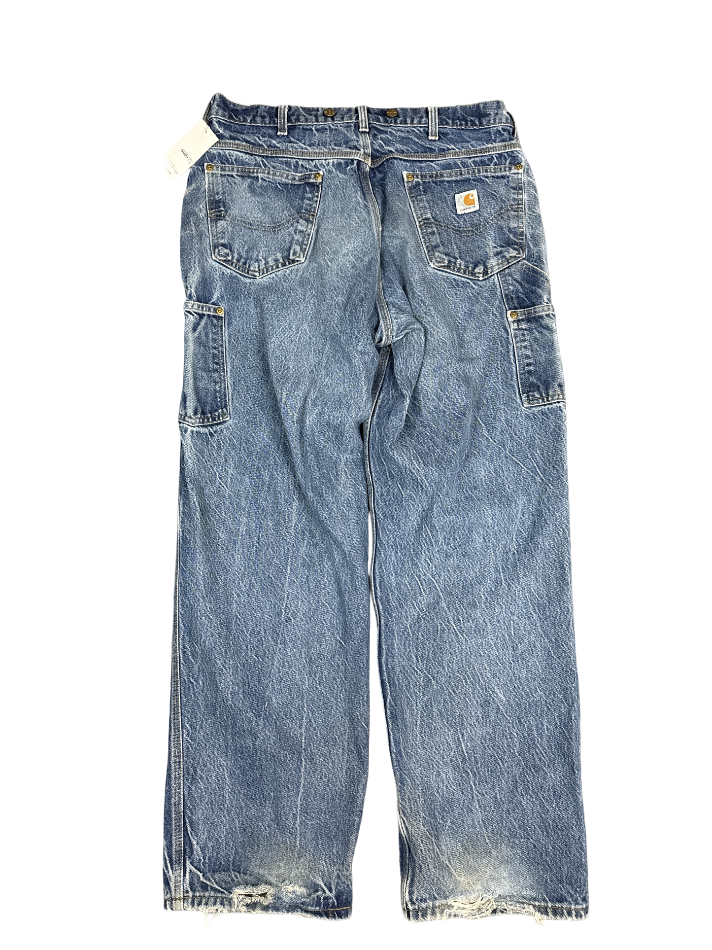 Carhartt Distressed Denim Work Pants (38x32)