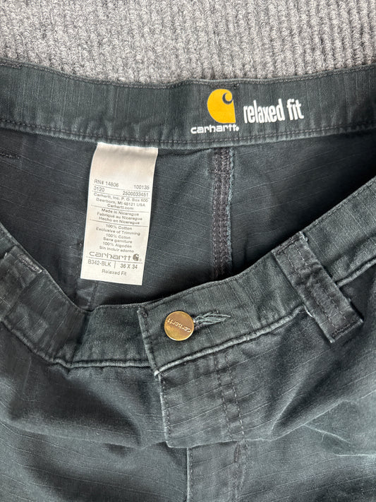 Carhartt Relaxed Fit Black Work Pants (36x34)