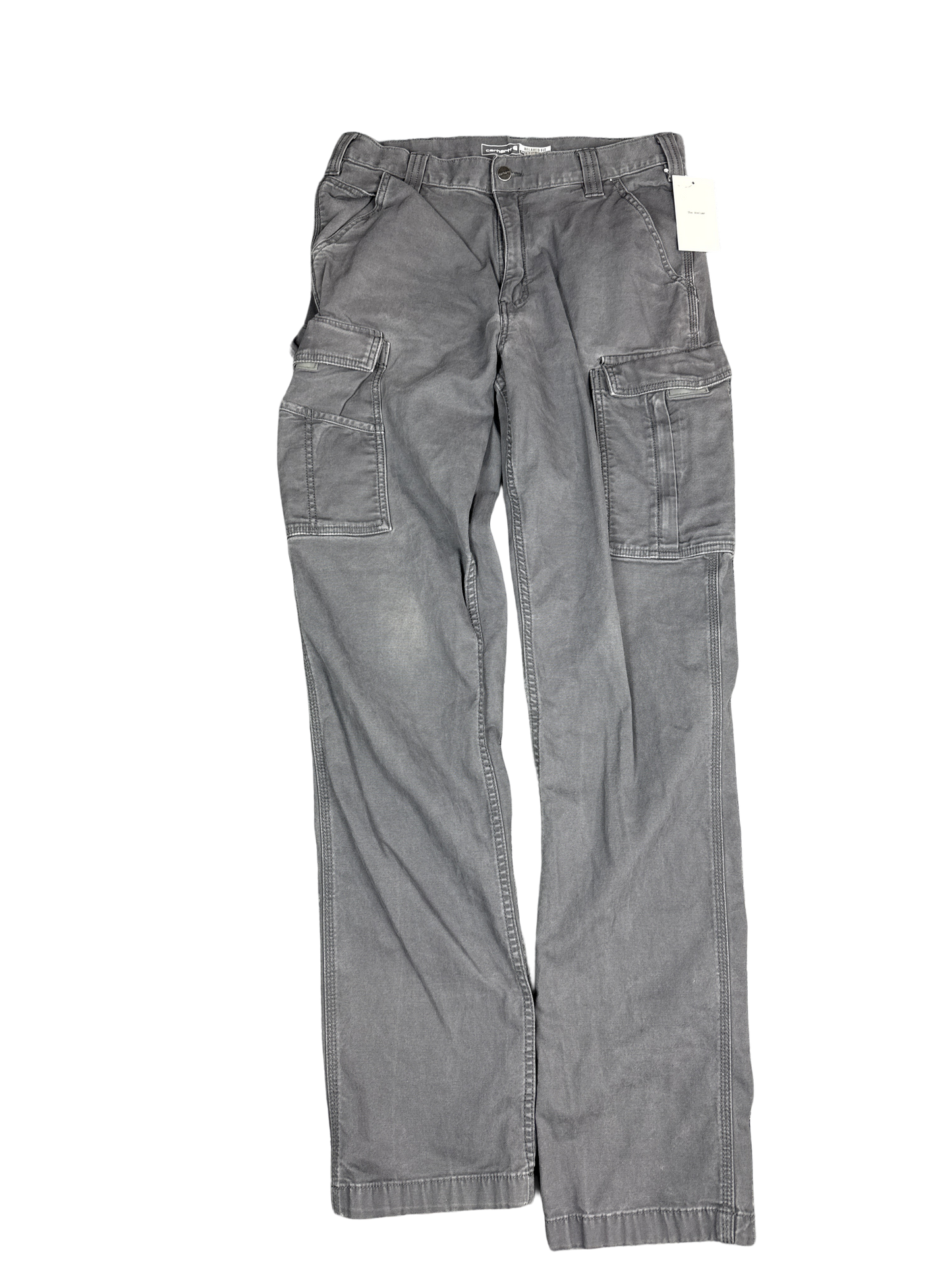 Carhartt Relaxed Fit Gray Work Pants (34x36)
