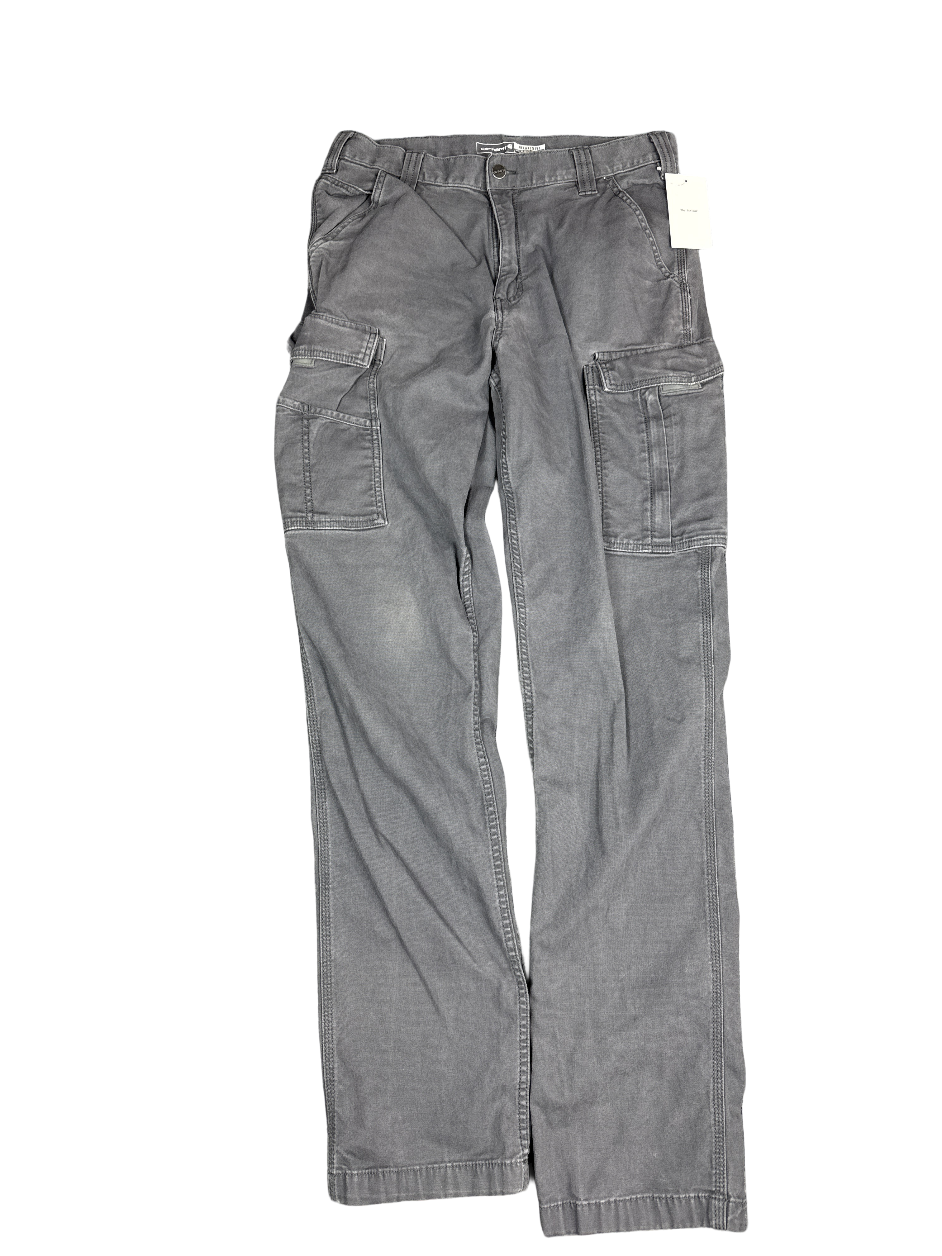 Carhartt Relaxed Fit Gray Work Pants (34x36)