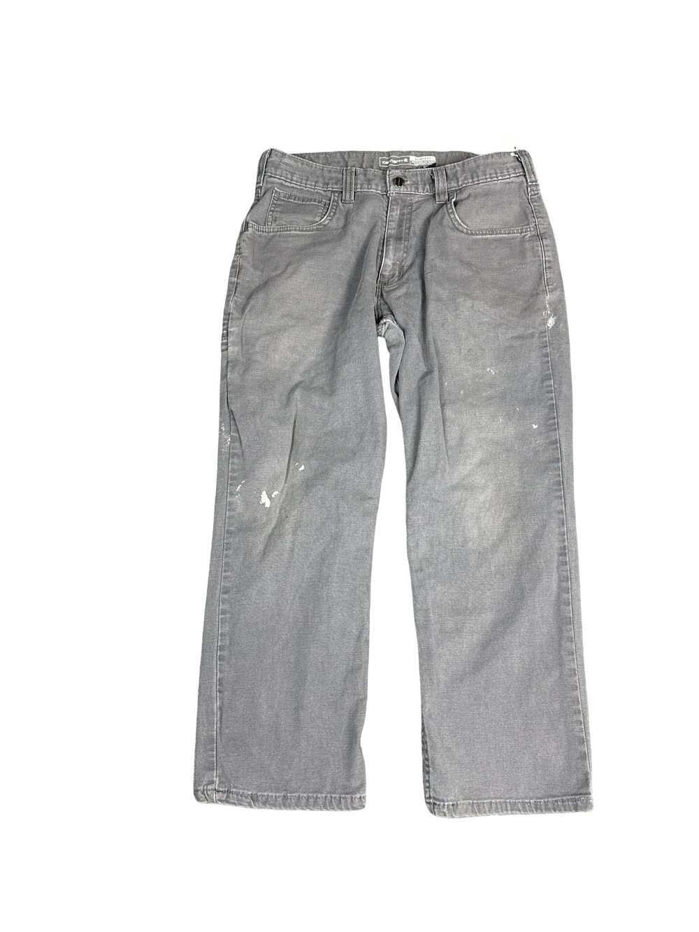 Carhartt Relaxed Fit Gray Work Pants (33x28)