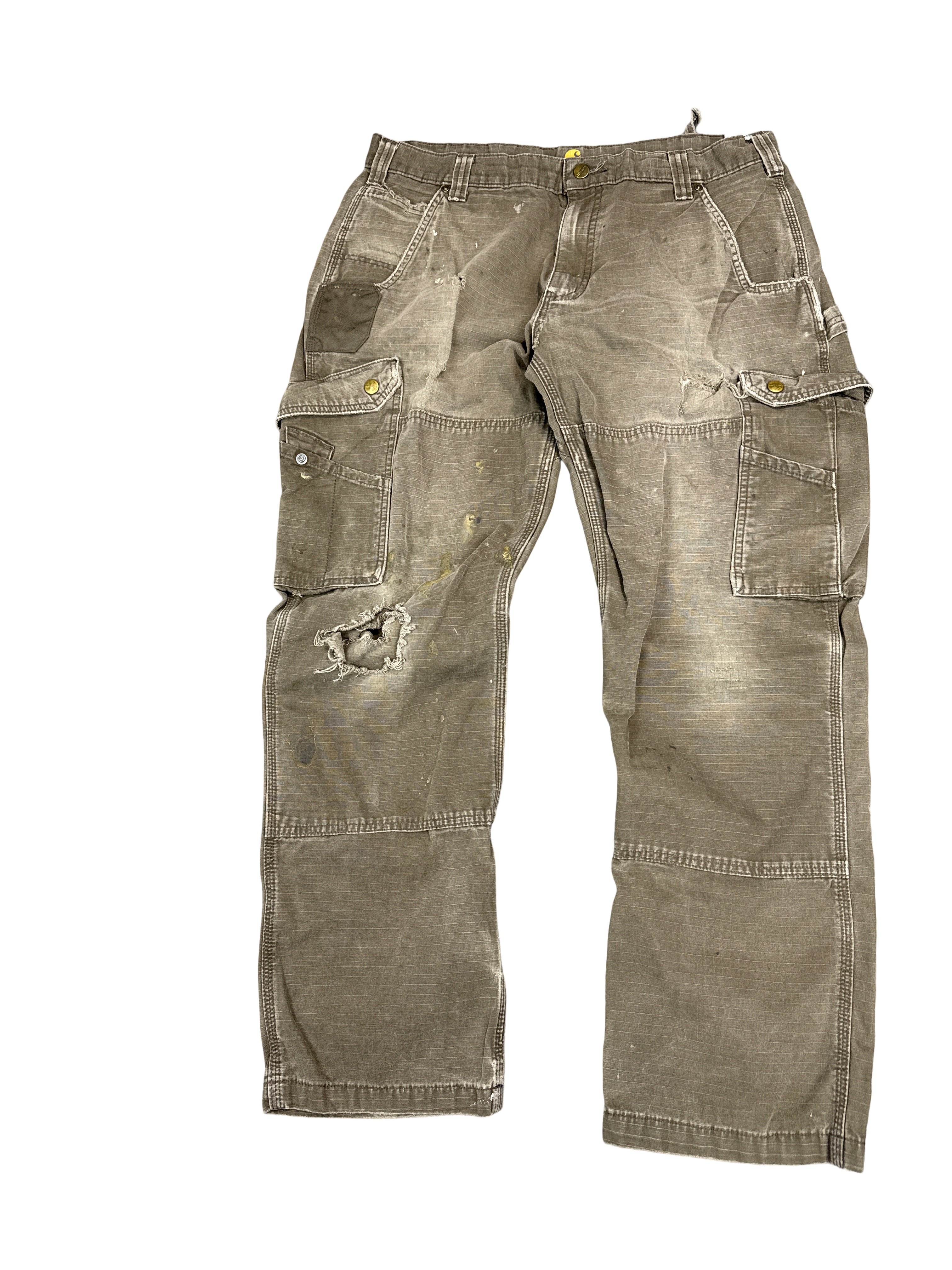 Carhartt Brown Double Knee Work Pants (36x32)