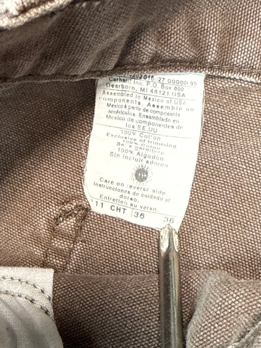Carhartt Brown Duck Work Pants (36x36)