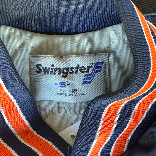 1980s Auburn Swingster Satin Varsity Jacket (S)