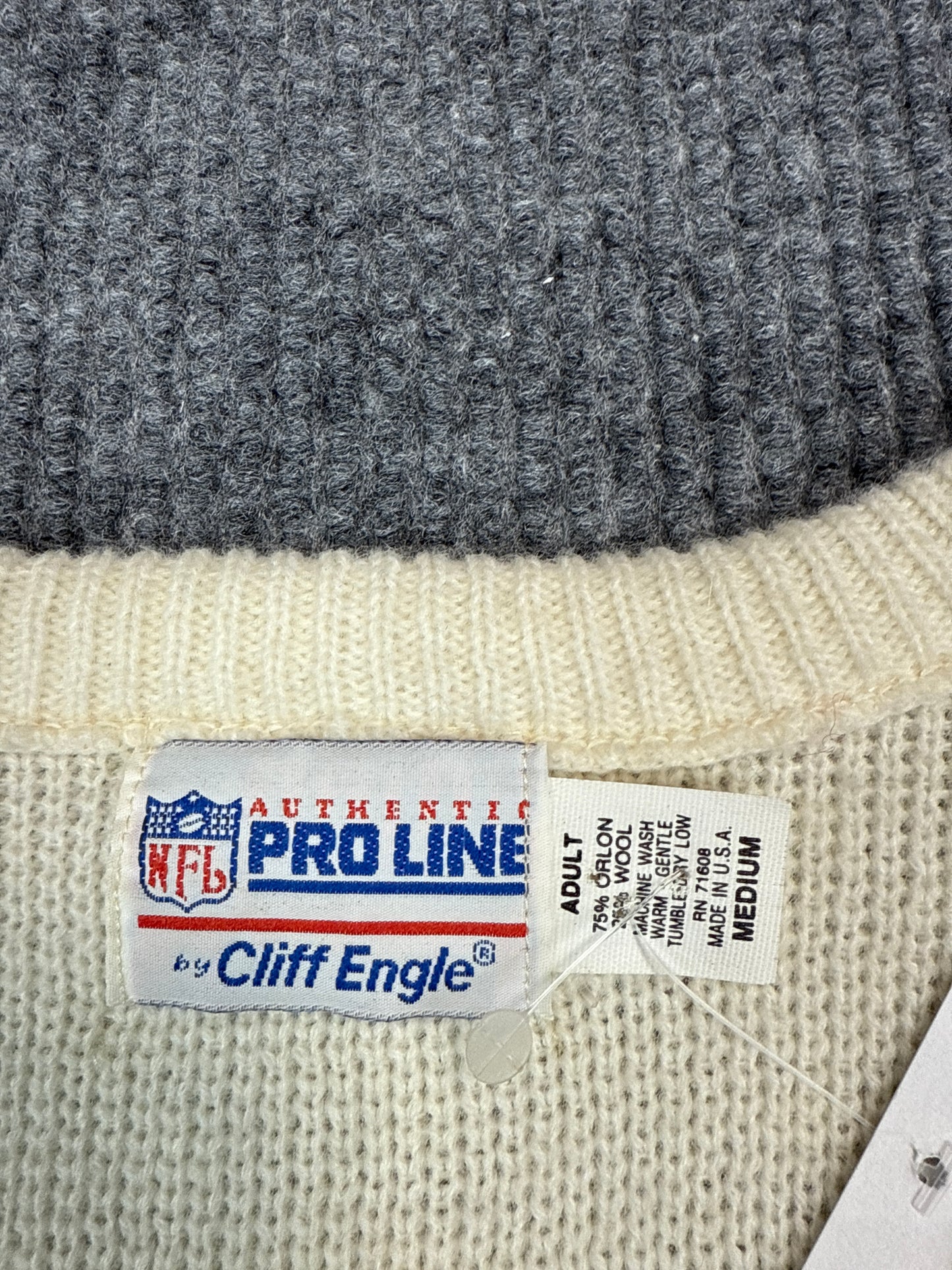 1990s NFL Pro Line by Cliff Engle New York Giants Wool Sweater (M)