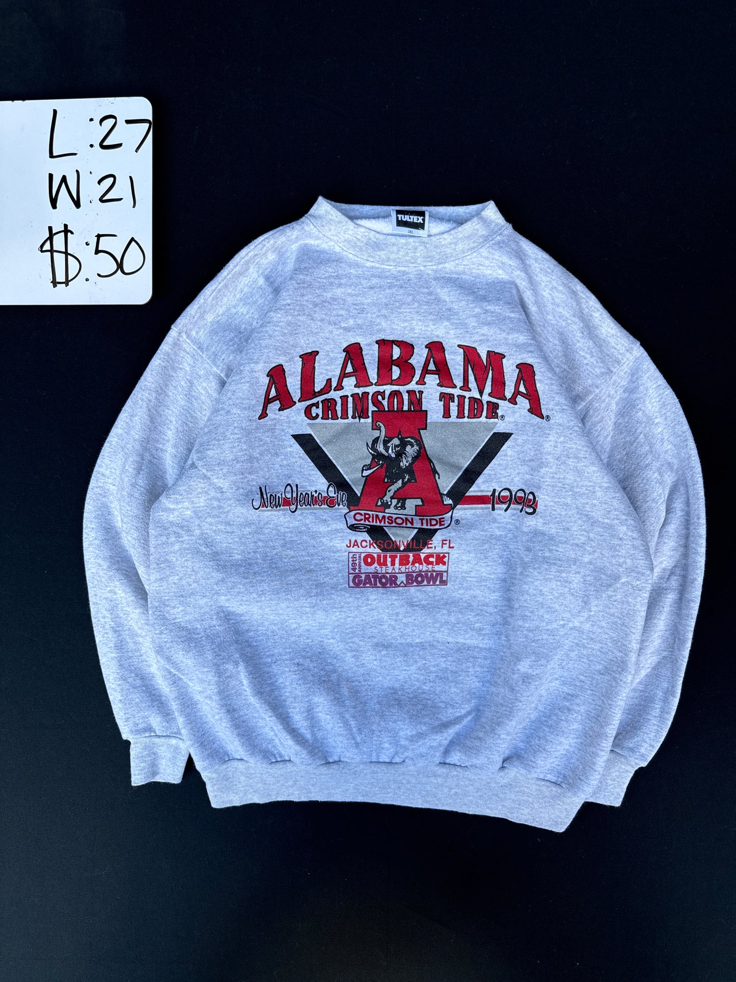 1993 Alabama Crimson Tide Outback Bowl Sweatshirt (2XL)