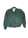 1990s G-III Green Leather Bomber Jacket (M)