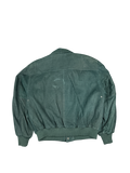 1990s G-III Green Leather Bomber Jacket (M)