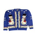 Woolrich Snowman Christmas Knit Cardigan Sweater (M)