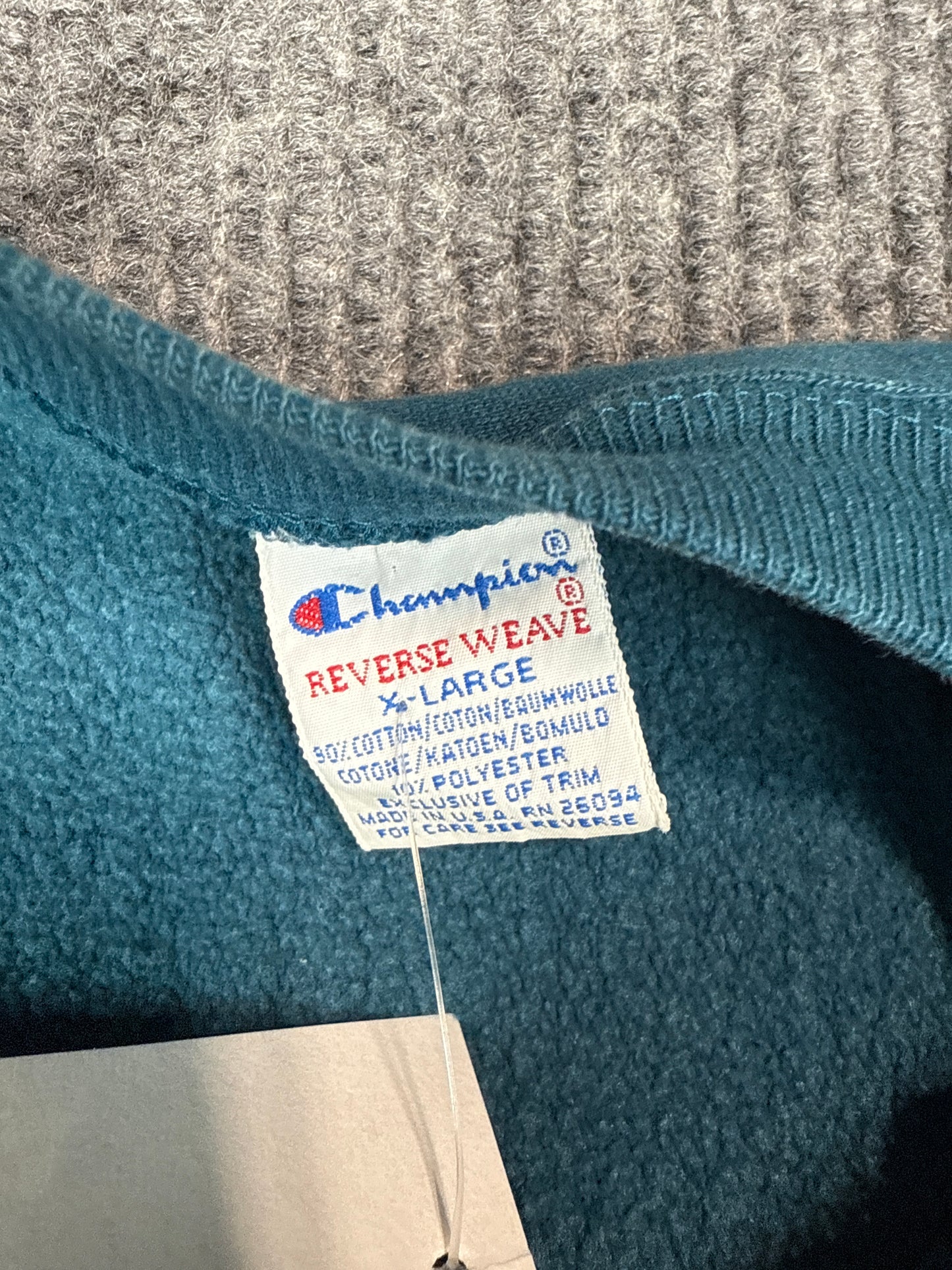 Champion Reverse Weave Teal Crewneck Sweatshirt (XL)