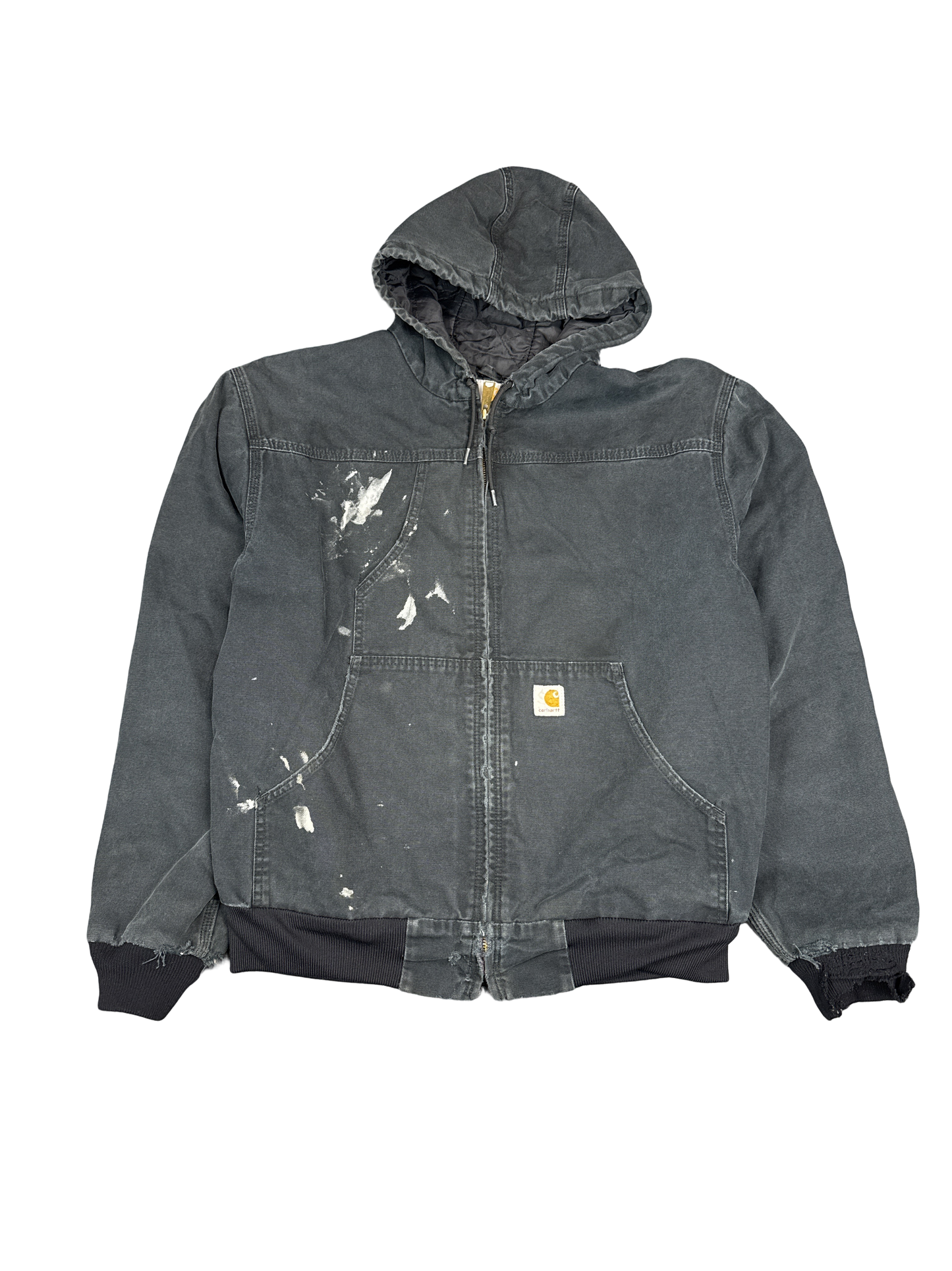 Carhartt Black Duck Canvas Hooded Work Jacket (L)