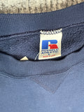 1990s Russell Athletic Navy Crewneck Sweatshirt (L)