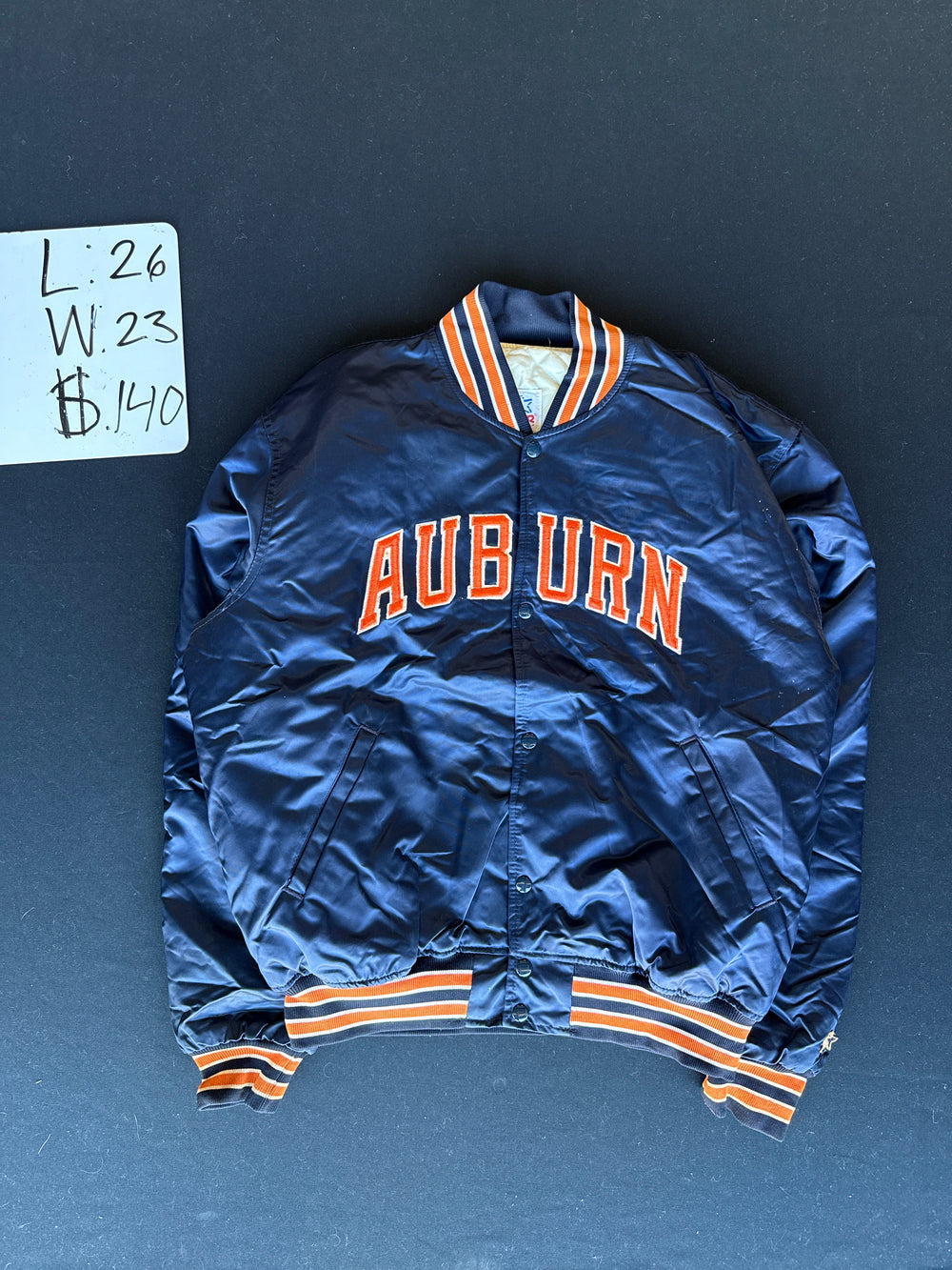 1990s Auburn Starter Satin Bomber Jacket (XL)