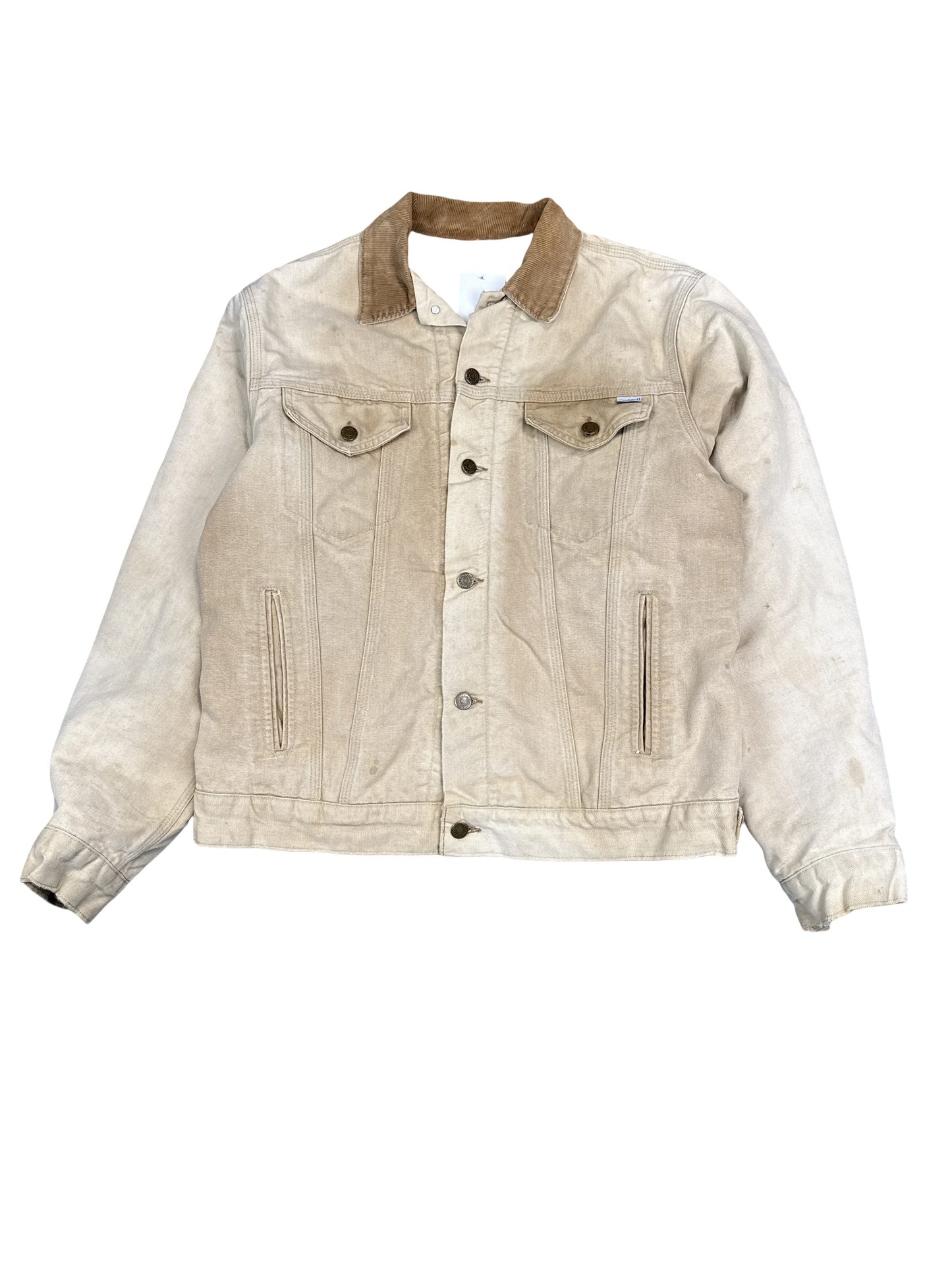 1990s Carhartt Beige Canvas Work Jacket (L)