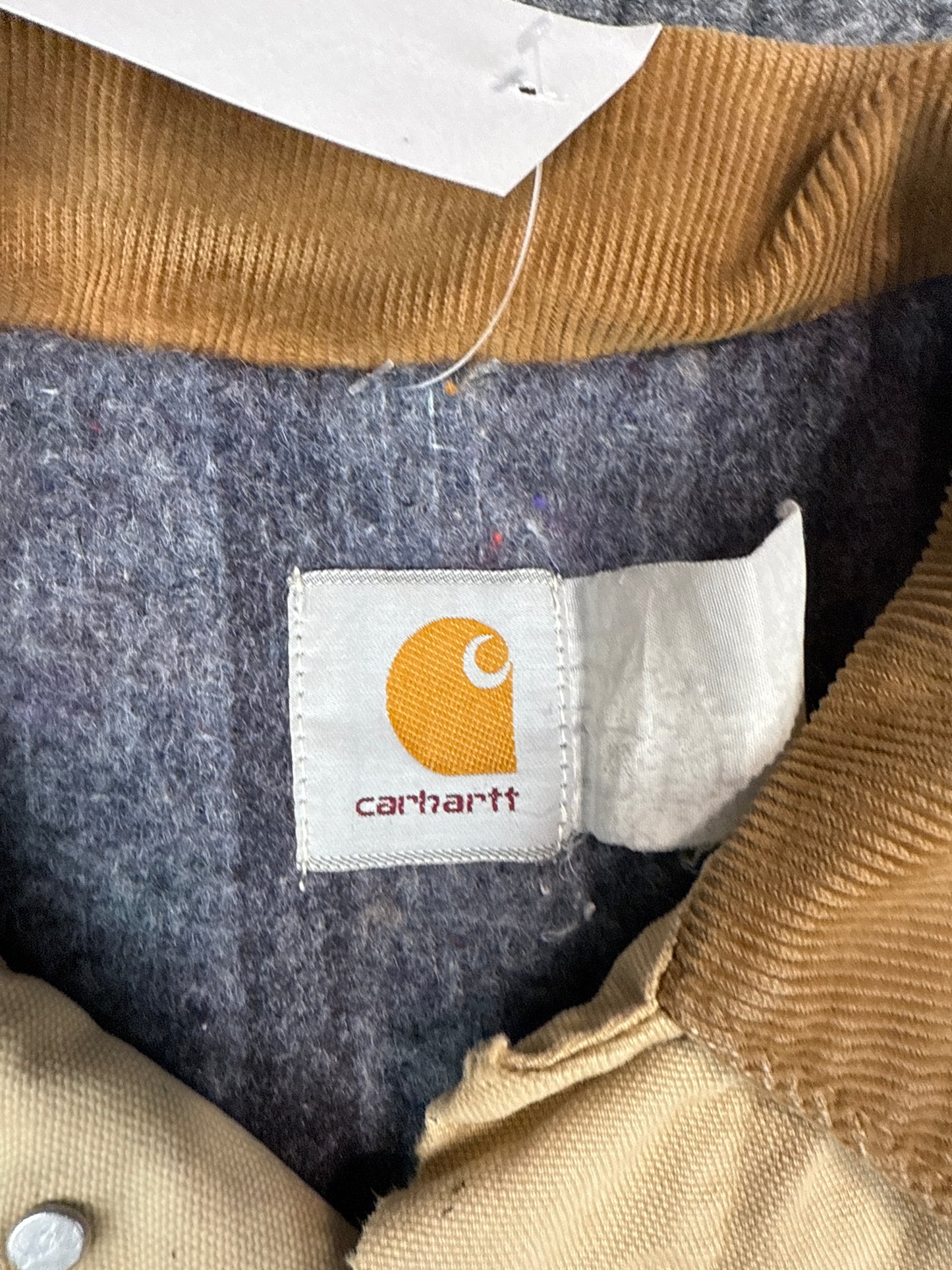 1990s Carhartt Beige Canvas Work Jacket (L)