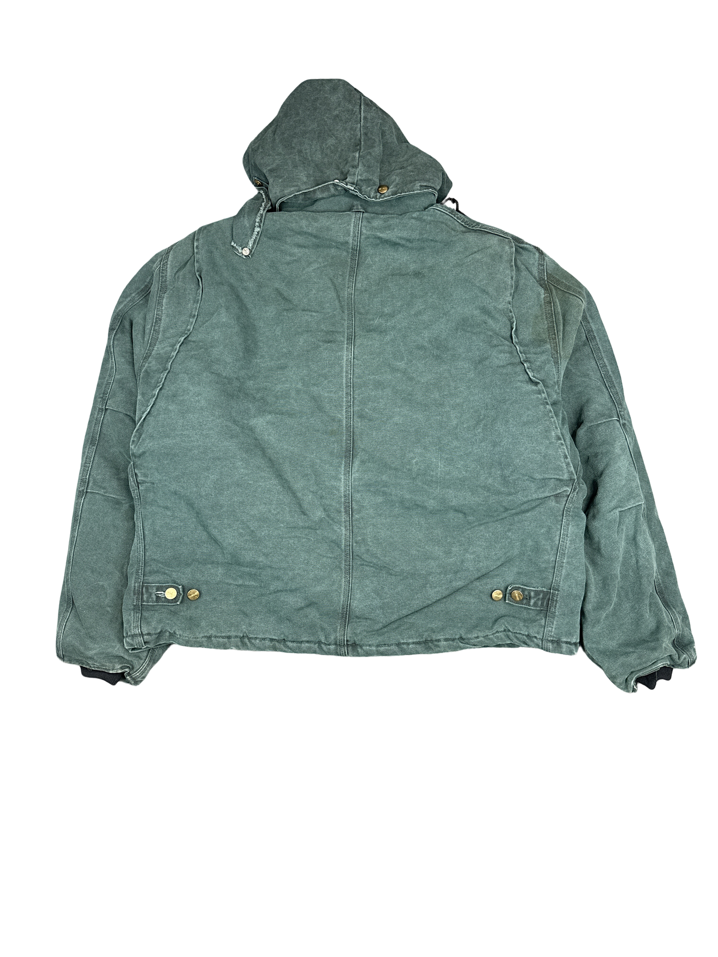 Carhartt Green Canvas Hooded Work Jacket (2XL)