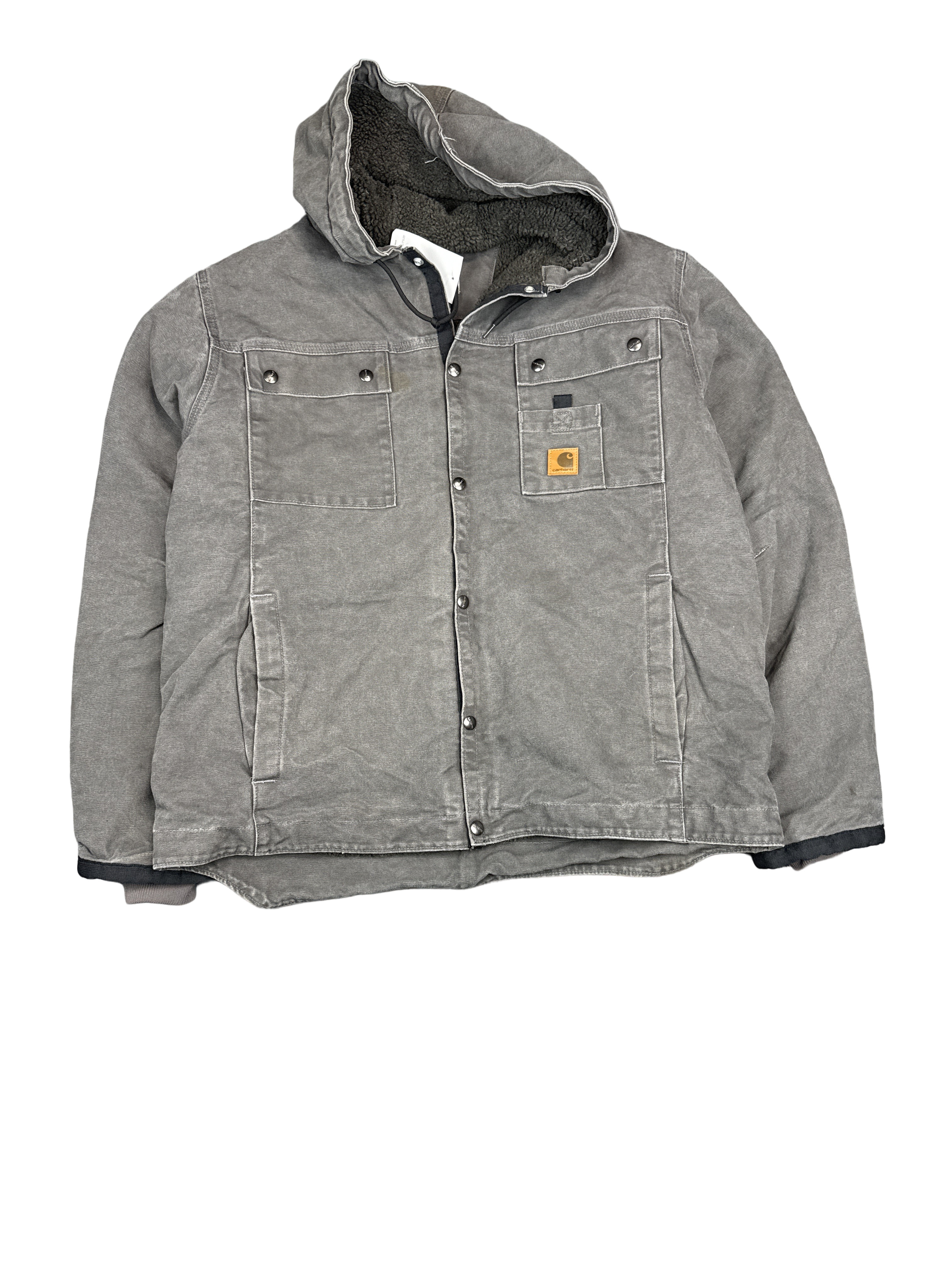 Carhartt Sherpa-Lined Hooded Work Jacket (L)