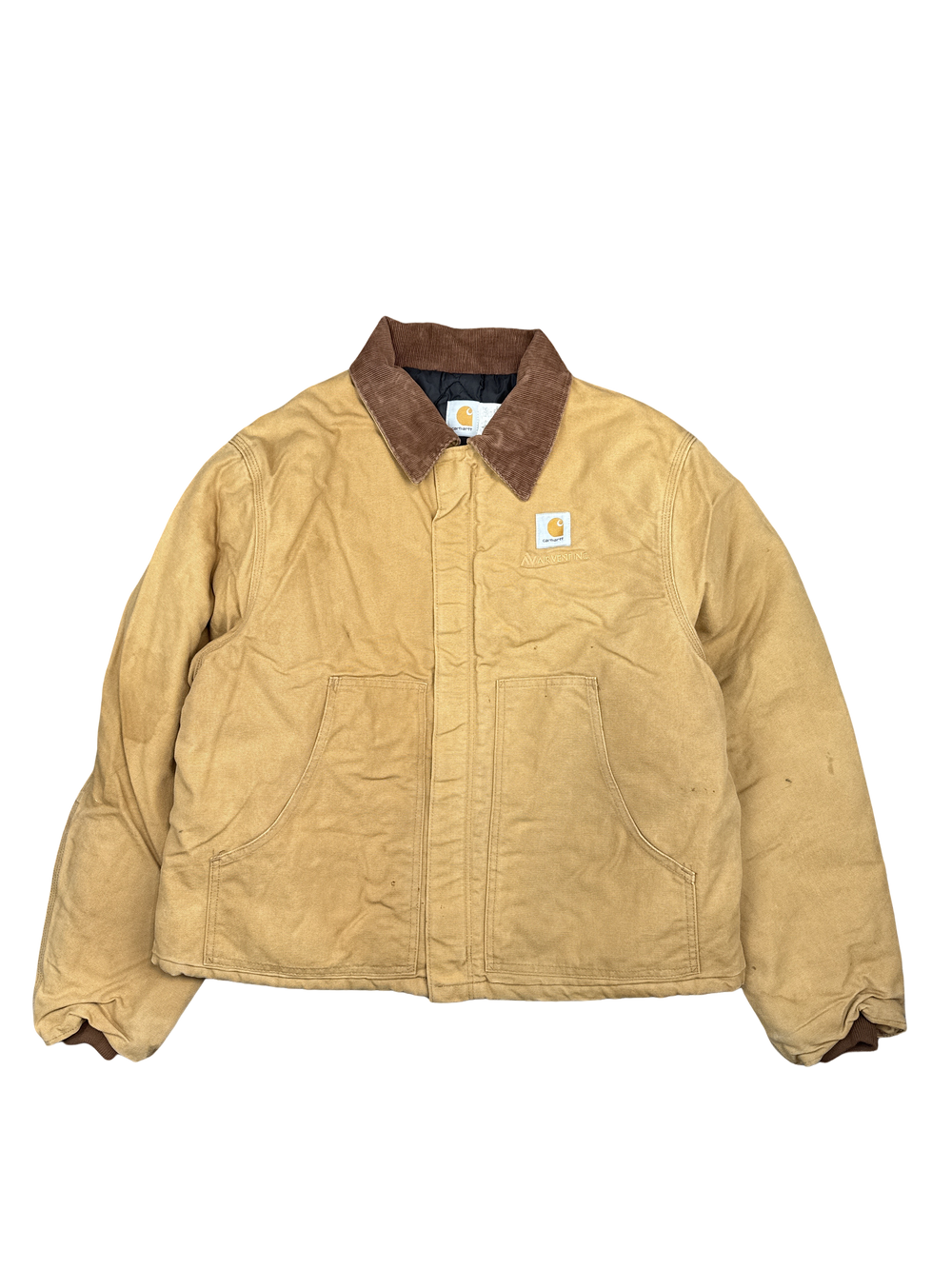 Carhartt Canvas Work Jacket Sexton Roofing Co. Embroidered (XL)