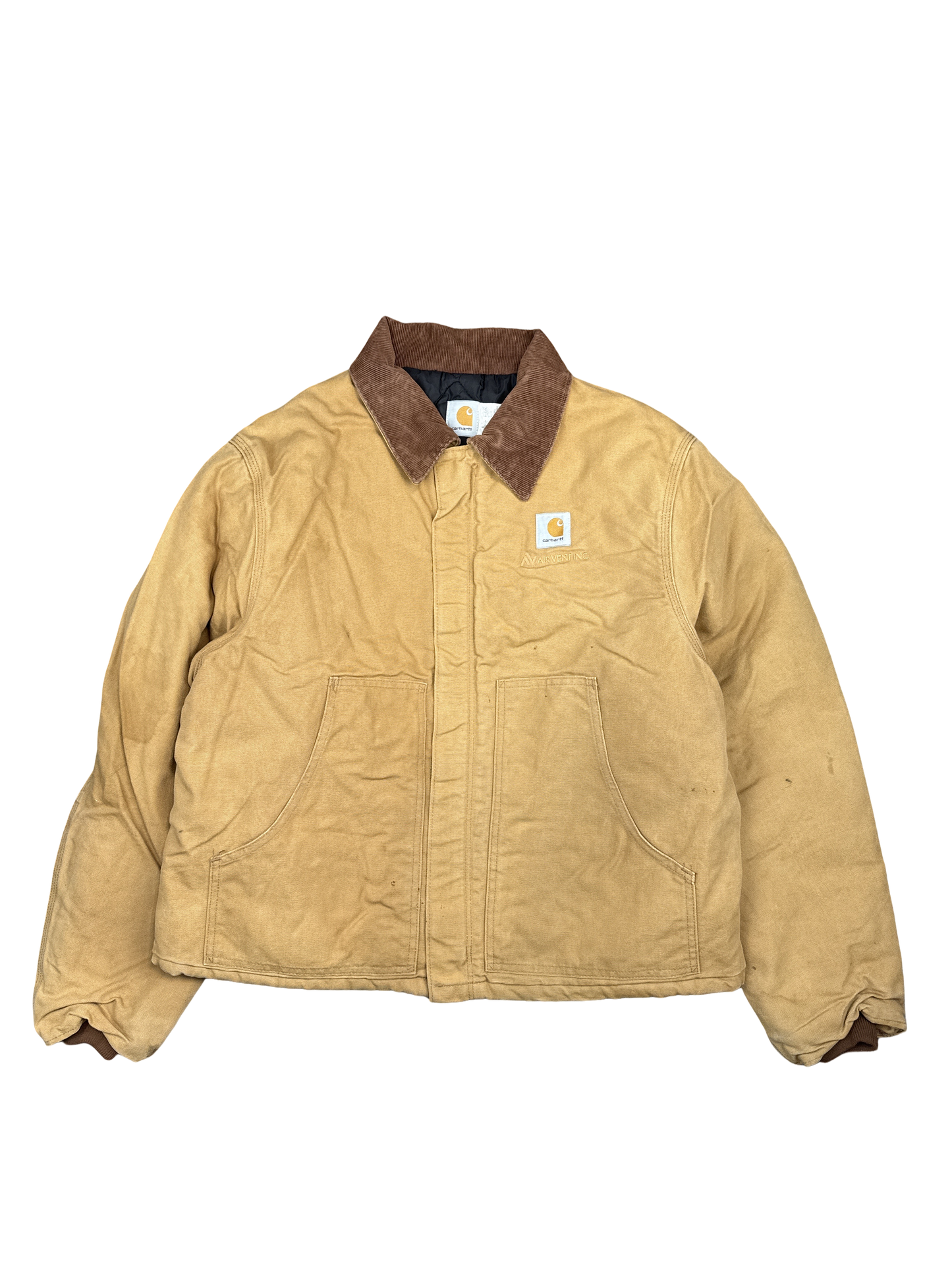 Carhartt Canvas Work Jacket Sexton Roofing Co. Embroidered (XL)