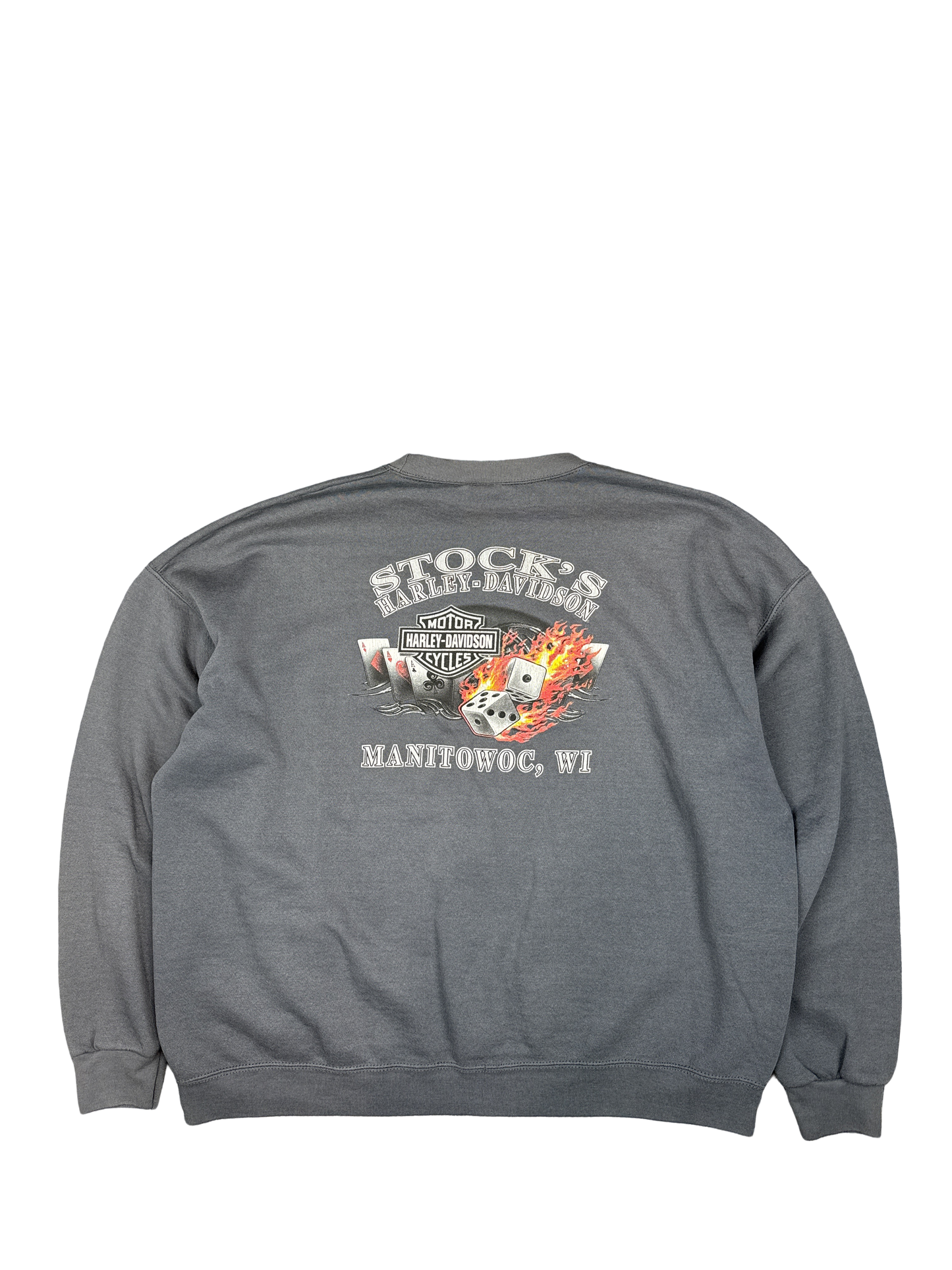 Harley-Davidson Flames & Dice Graphic Sweatshirt (2XL)