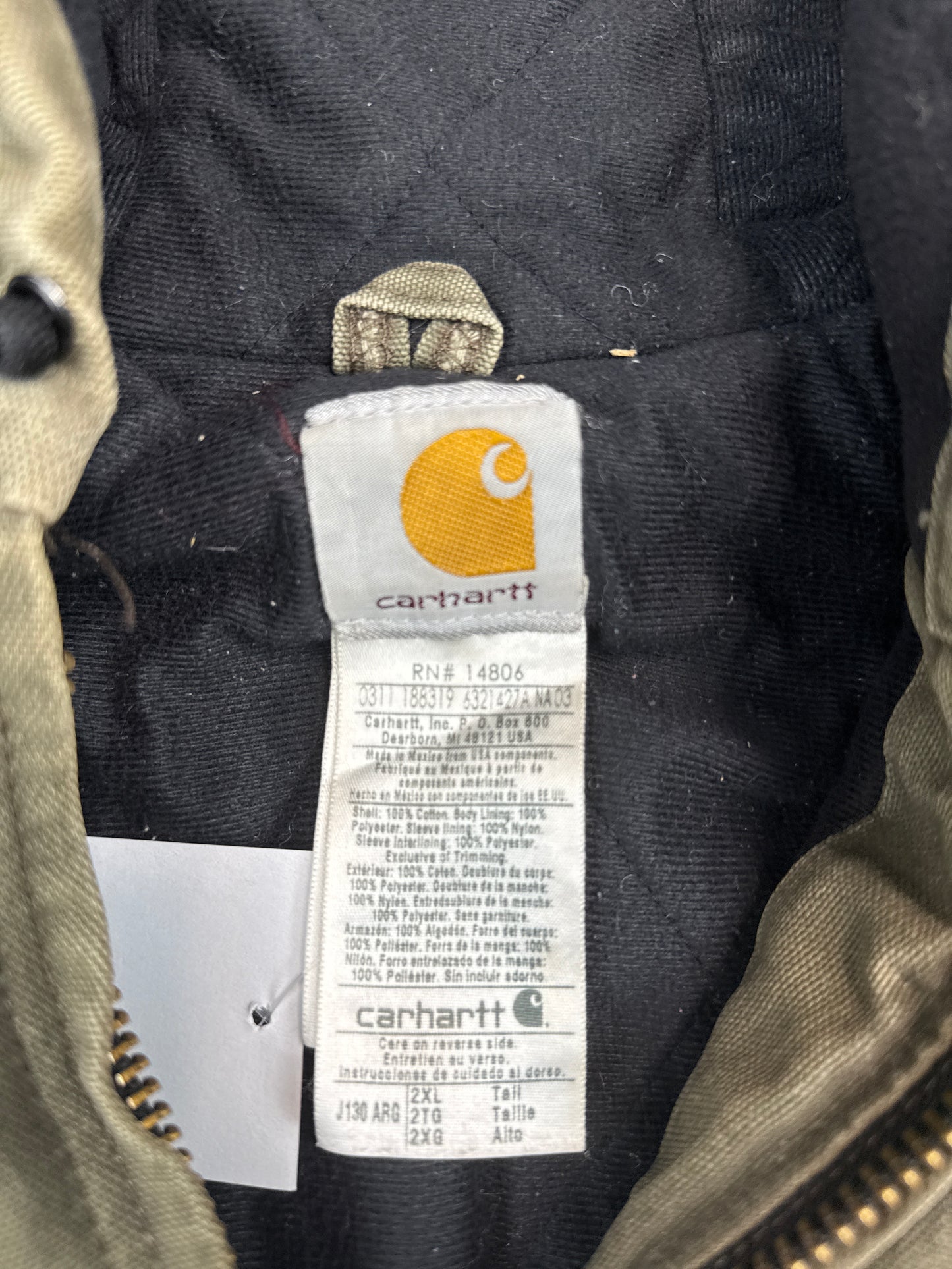 Carhartt Duck Canvas Hooded Work Jacket (2XL)