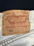 Vintage Levi's 501 White Denim Jeans (W36 L32)