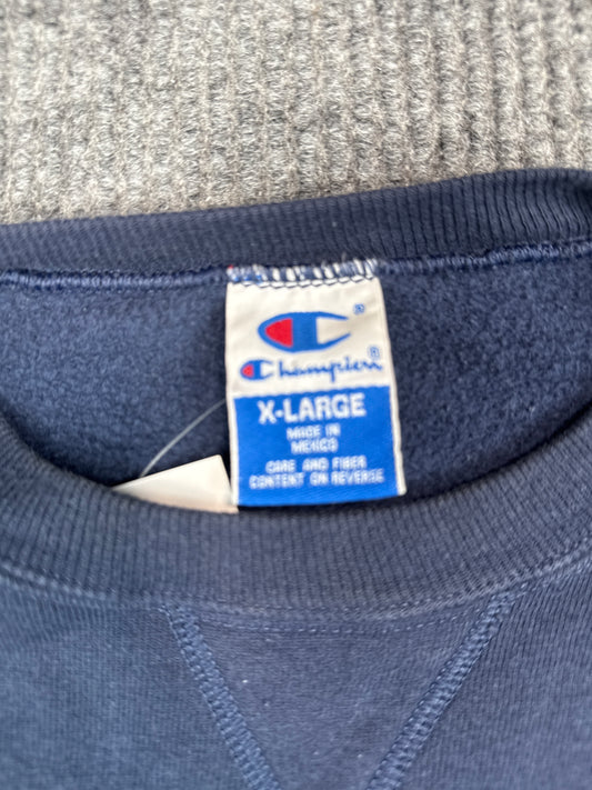 Champion Navy Crewneck Sweatshirt (XL)