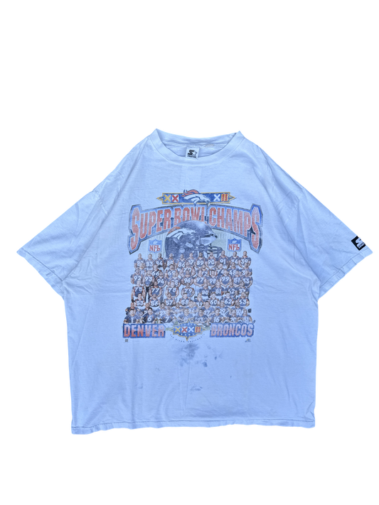 1990s Starter Denver Broncos Super Bowl Champs Graphic Tee (2XL)