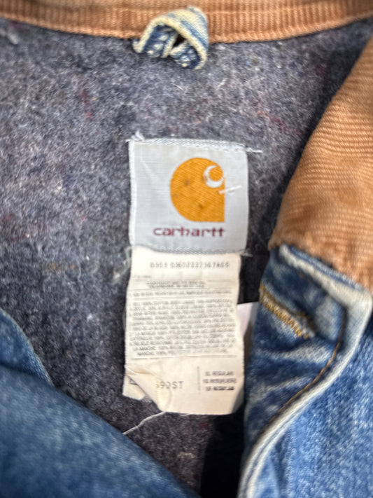 Carhartt Denim Blanket-Lined Chore Jacket (2XL)