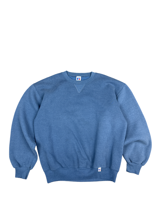 1990s Russell Athletic Blue Crewneck Sweatshirt (L)