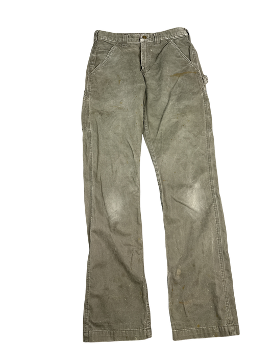 Carhartt Olive Double Knee Work Pants (30x33)
