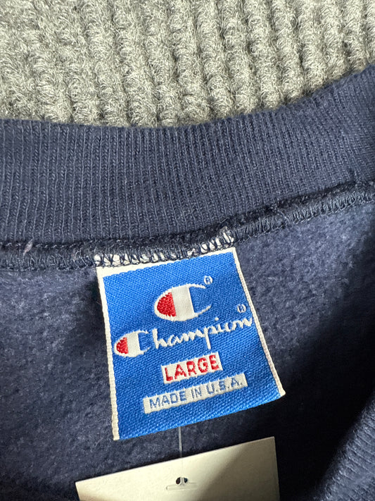 1990s Champion Reverse Weave Navy Sweatshirt (L)