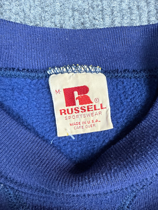 1990s Russell Sportswear Blue Crewneck Sweatshirt (M)