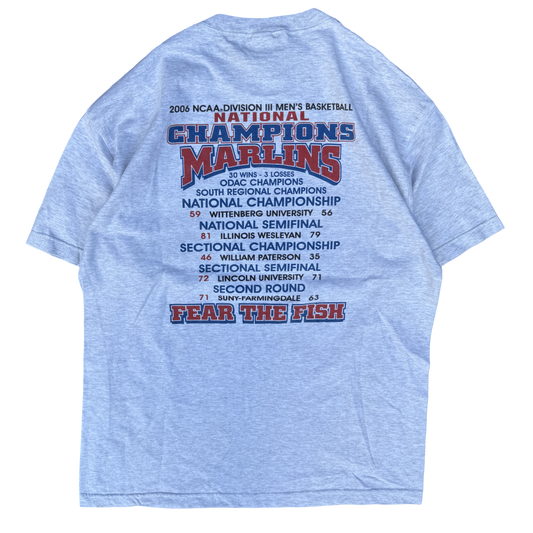 2006 NCAA Division III Virginia Wesleyan National Champions Marlins Basketball Tee (L)
