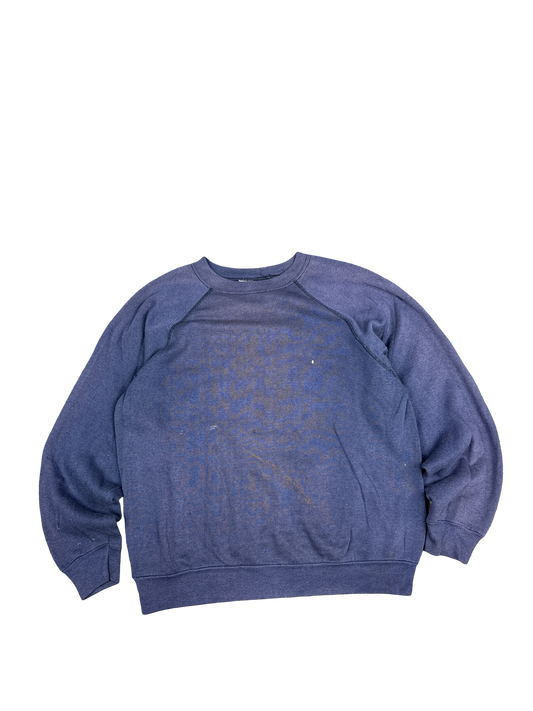 1990s Tultex Navy Raglan Sweatshirt (L)