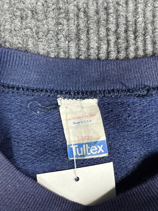 1990s Tultex Navy Raglan Sweatshirt (L)