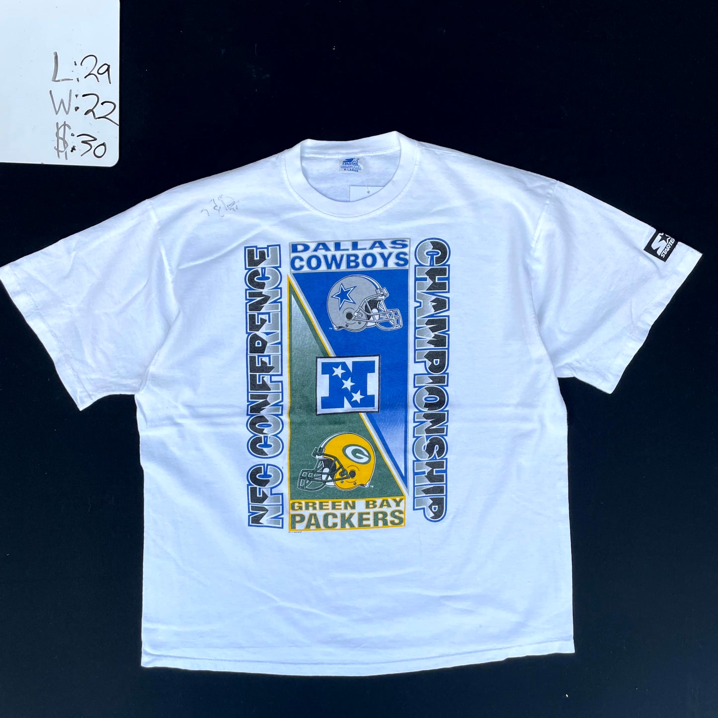 1990s Dallas Cowboys vs Green Bay Packers NFC Championship T-Shirt (L)