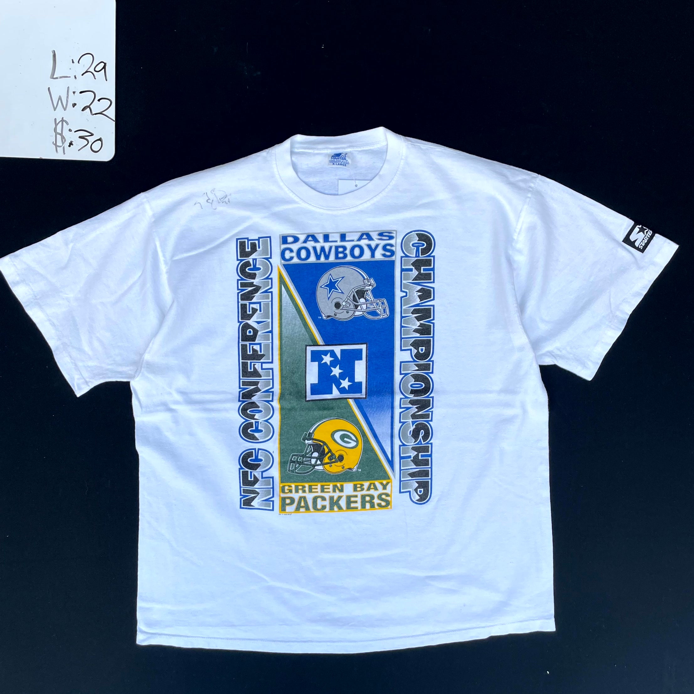 1990s Dallas Cowboys vs Green Bay Packers NFC Championship T-Shirt (L)