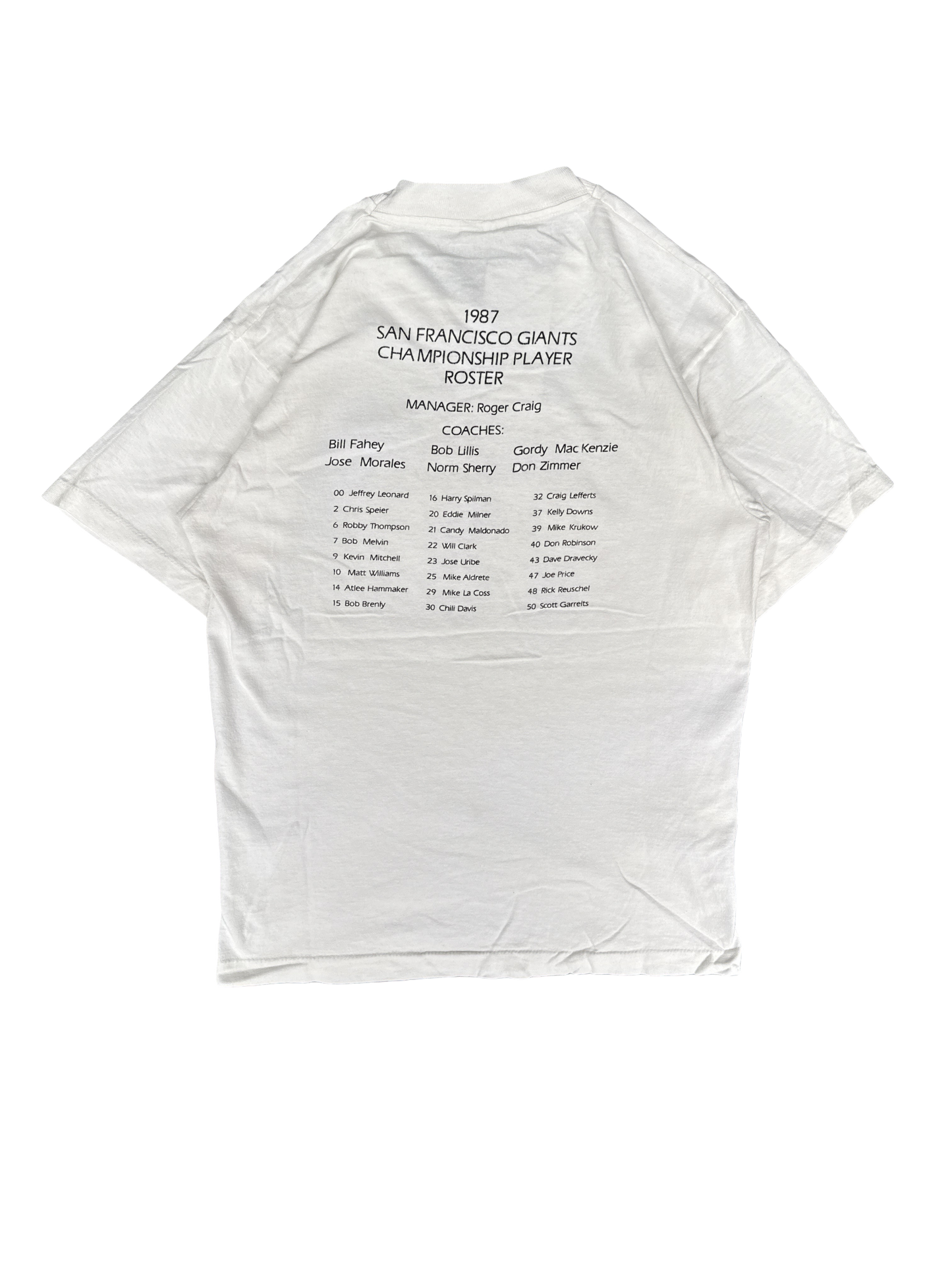 1987 San Francisco Giants Western Division Champions Tee (S)