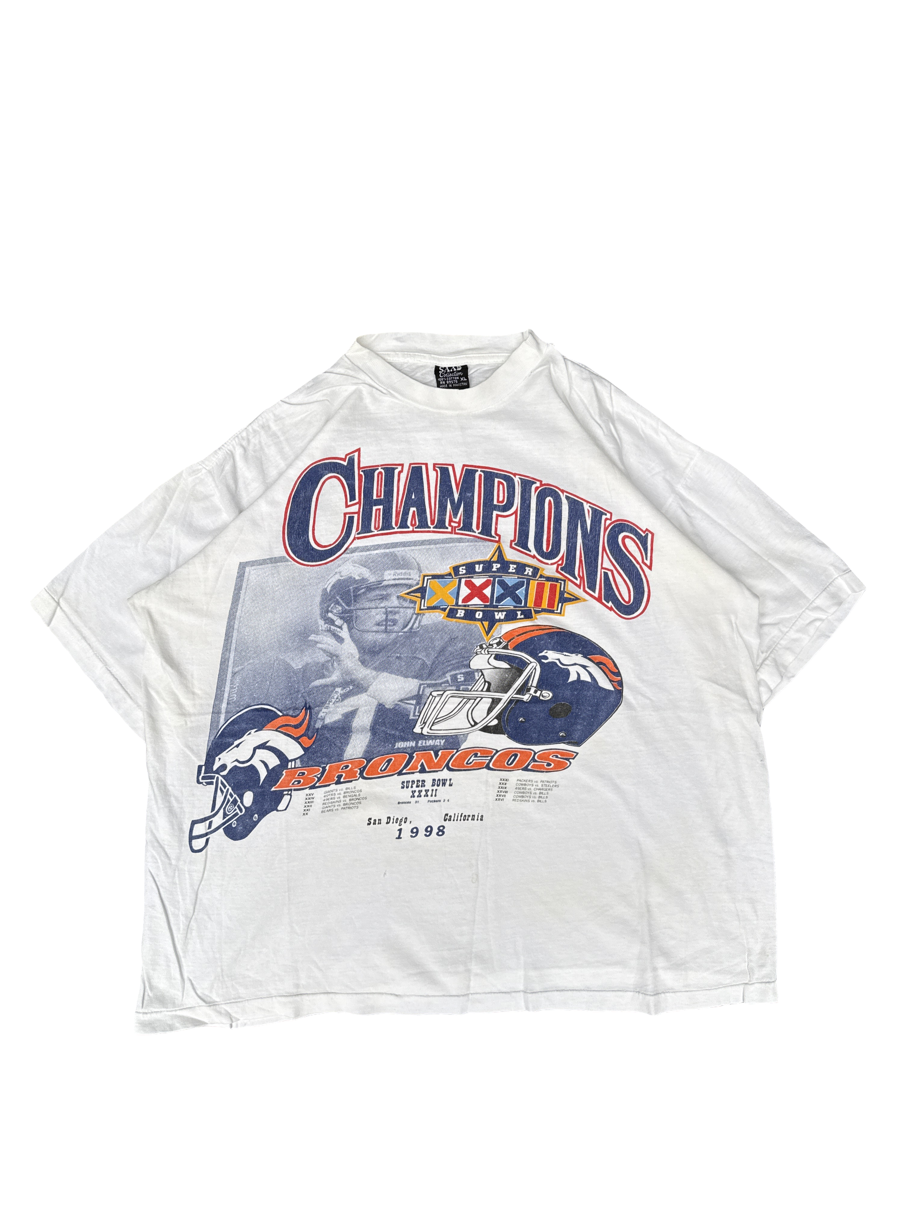 1998 Denver Broncos Super Bowl Champions Graphic Tee (XL)