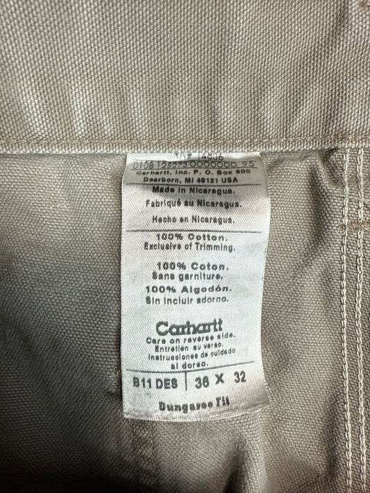 Carhartt Dungaree Fit Canvas Work Pants (36x32)