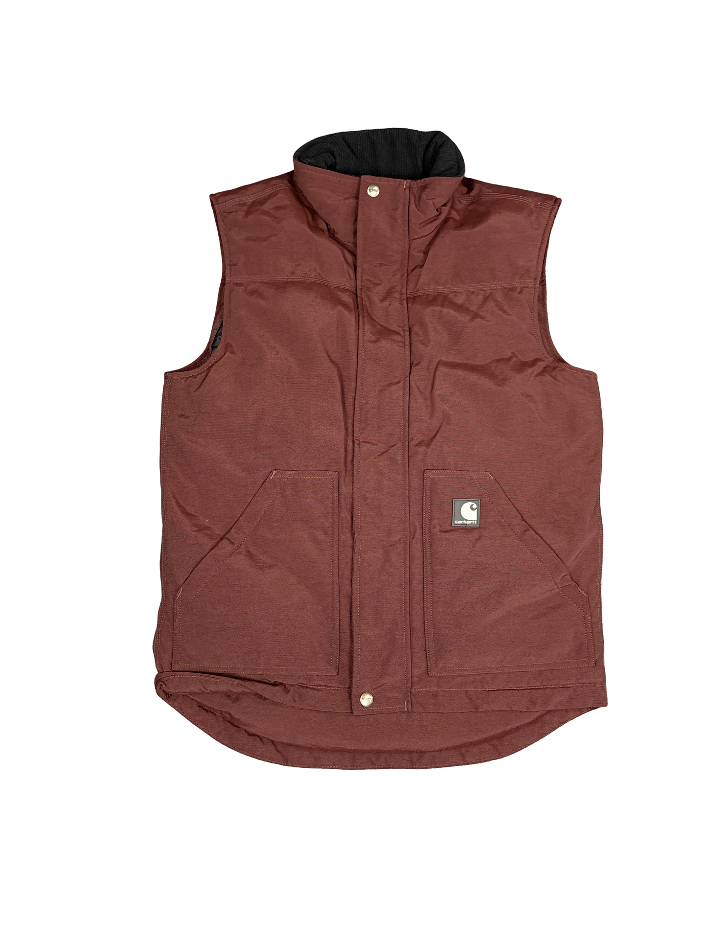 Carhartt Maroon Duck Canvas Work Vest (S)
