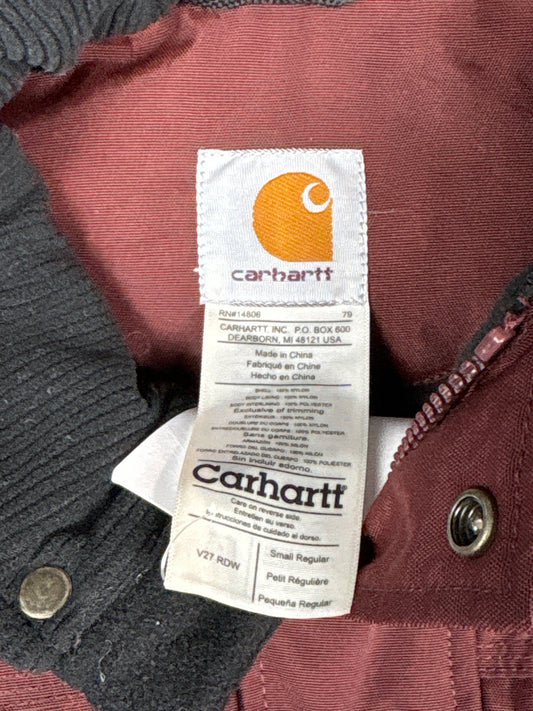 Carhartt Maroon Duck Canvas Work Vest (S)